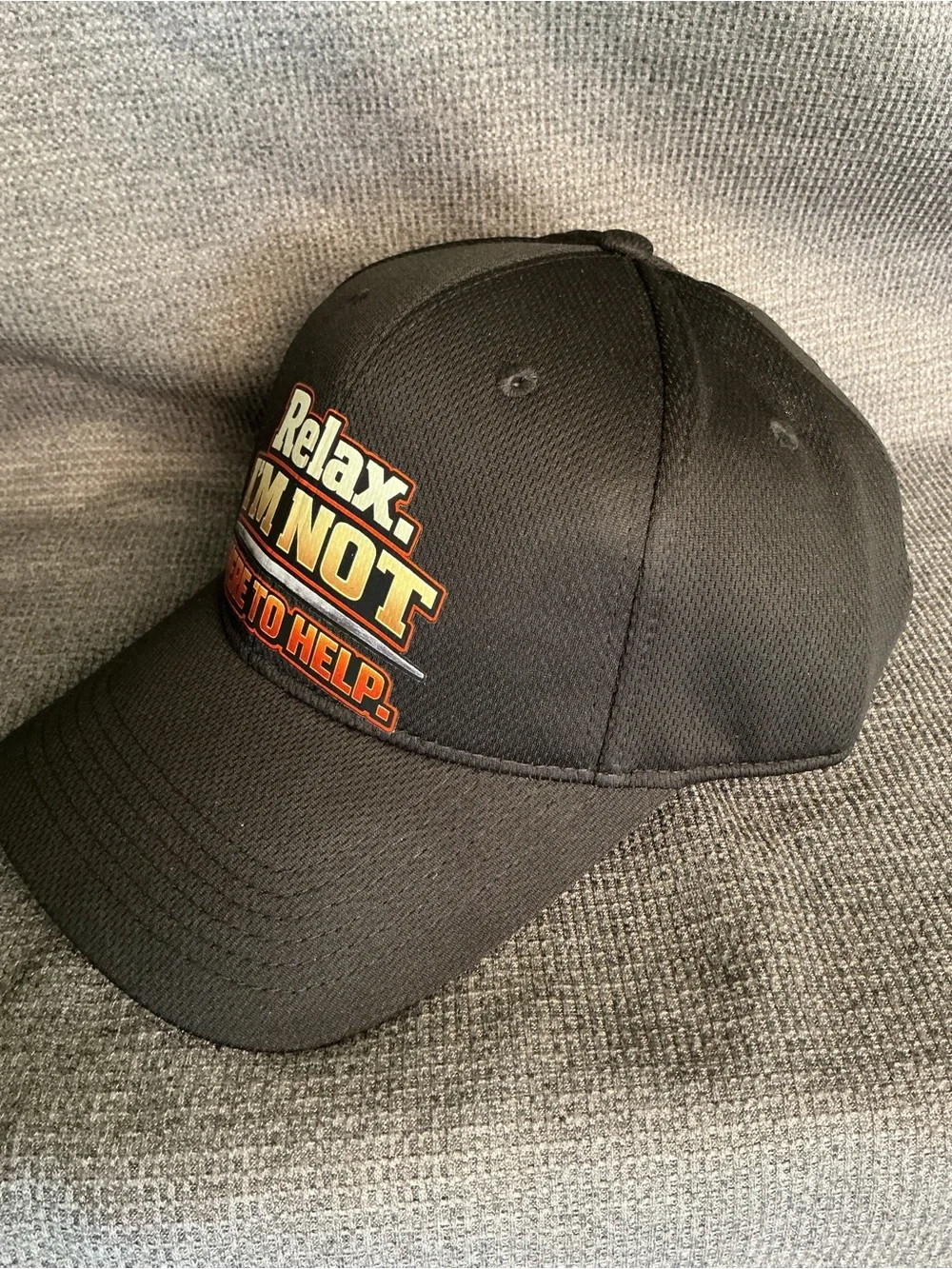 sarcASStic brand -“Relax I'm Not Here to Help” Black Outdoor Cap PTM-850